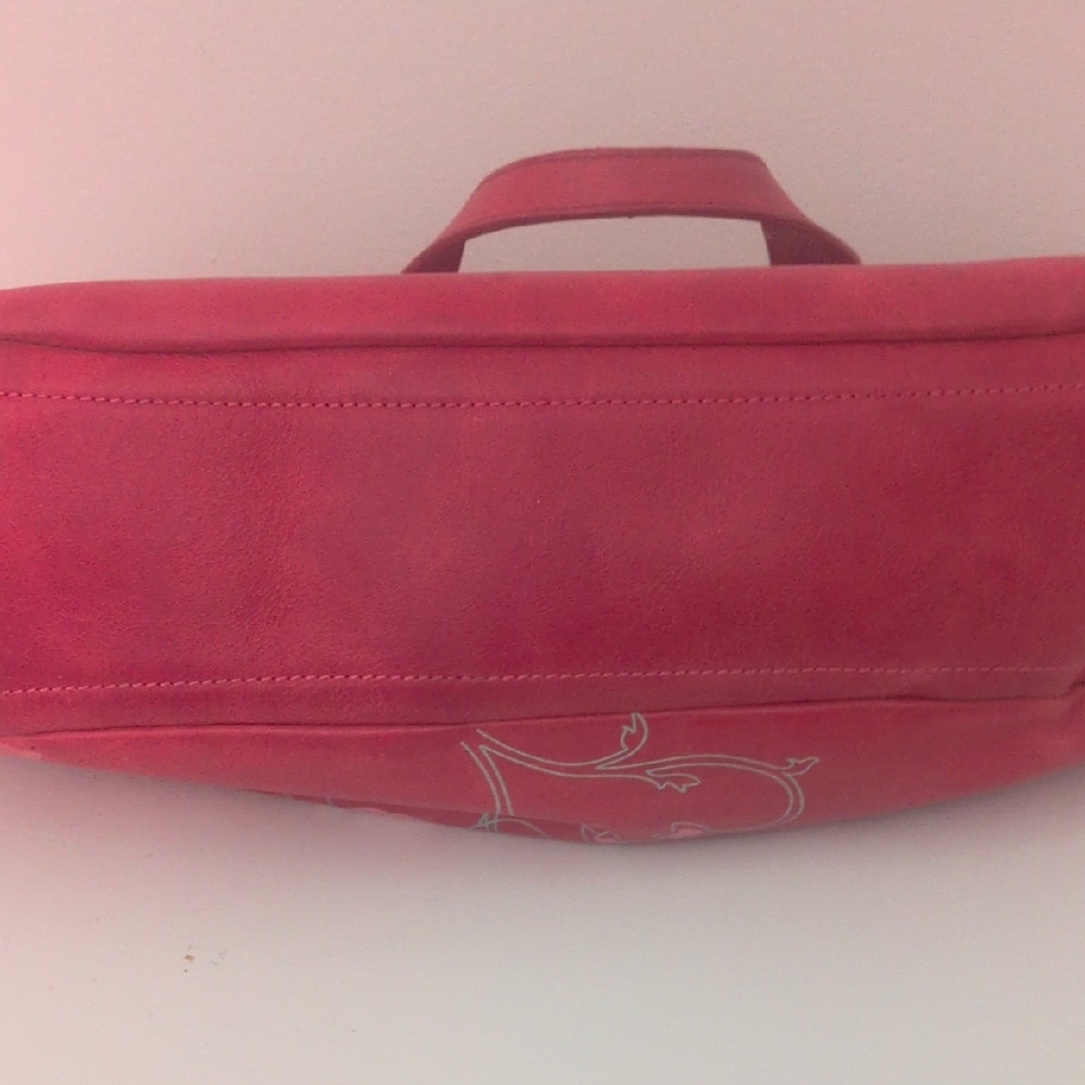 Vintage Italian Designer Mandarina Duck Red Leather Purse - Picture 11 of 11
